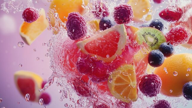 fruit punch explosion vibrant style