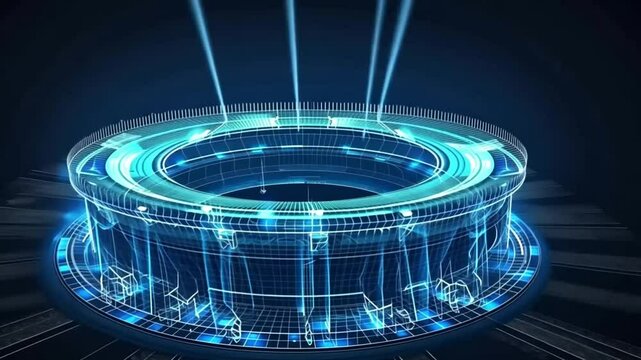 sports stadium blue print