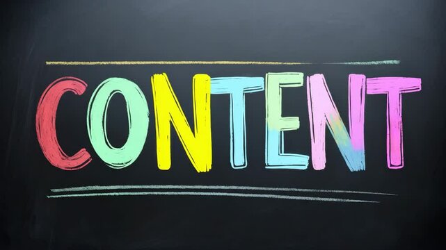 Content written with chalk on a blackboard