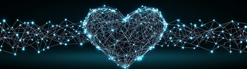 Fototapeta premium Abstract Heart Network Design