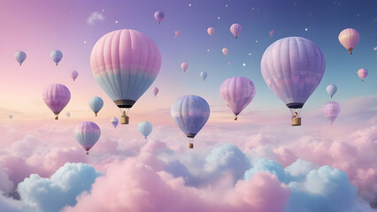 Obraz premium hot air balloons