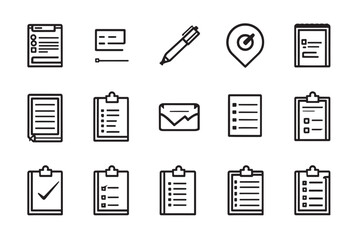 Minimal checklist flat line art design