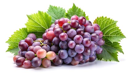 Fototapeta premium Fresh grape vine isolated on white background