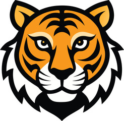 Tiger head vector Illustrator on transparent background.