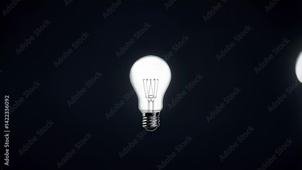 Poster animated question mark and lightbulb