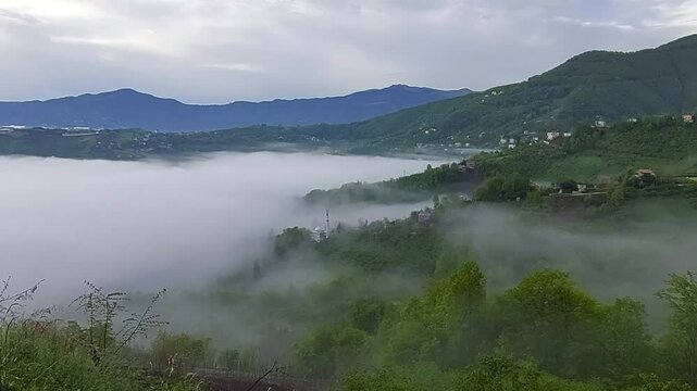 clouds and mountains