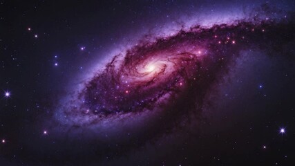 Long exposure video of the galaxy showcasing stars and cosmic dust in the universe, highlighting grain.