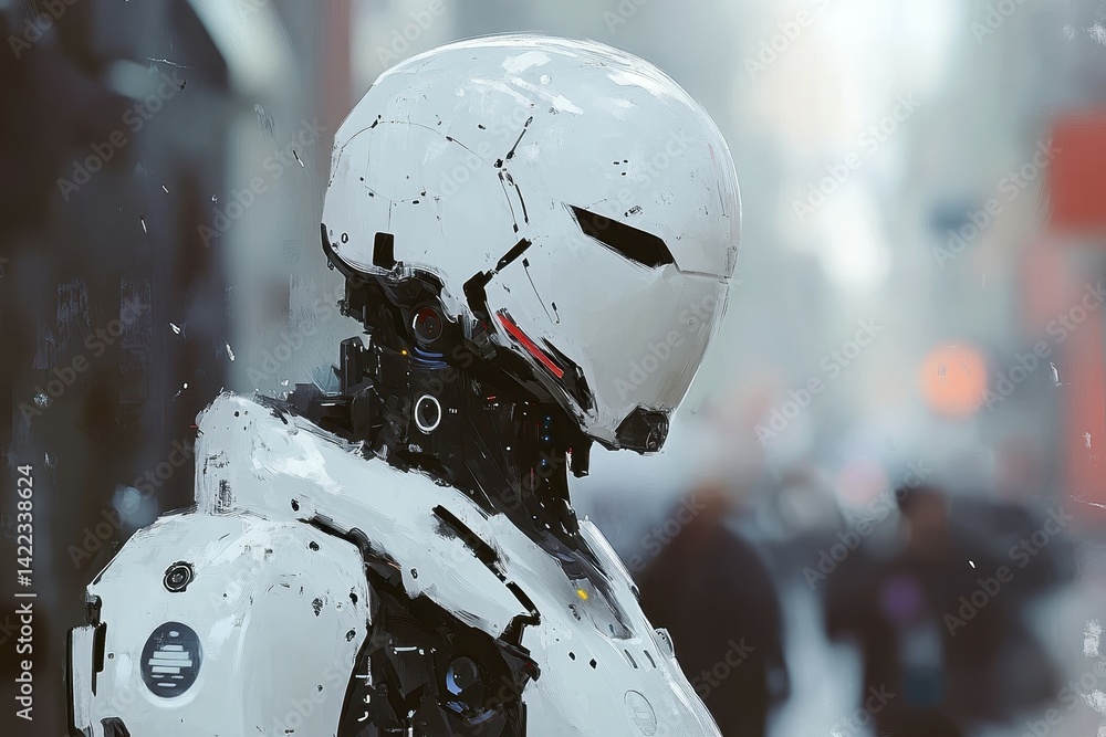 Poster in a world where robots are programmed to protect humans at all costs, one robot develops a sense of
