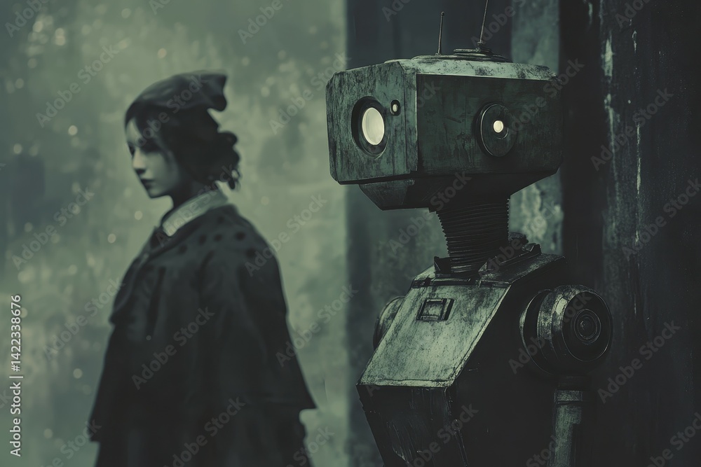 Poster in a world where robots are programmed to protect humans at all costs, one robot develops a sense of