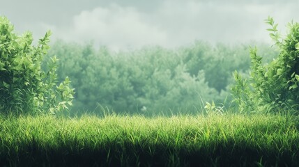 Obraz premium Beautiful green summer forest. Spring background, backdrop