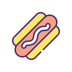 Hot Dog Icon vector stock illustration