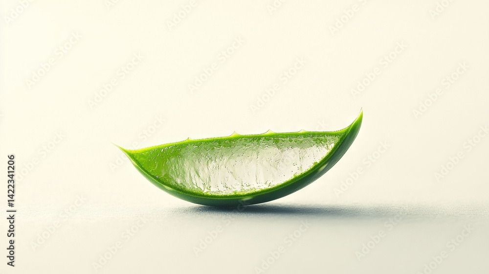 Poster a lime slice sits on a white table alongside another lime slice