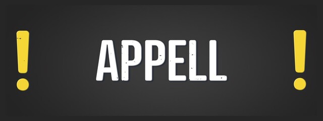 Appell (appeal) - A blackboard illustration with white text.