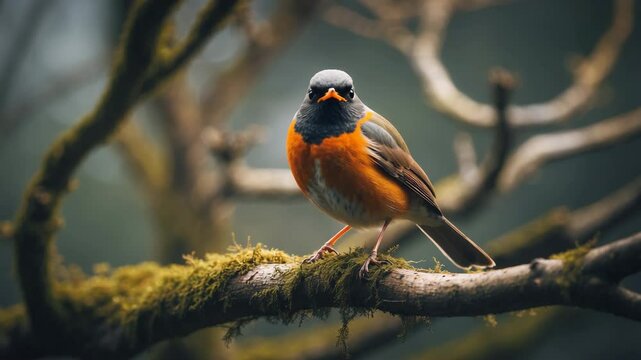 The European robin, often known simply as the robin or redbreast.