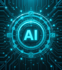 Obraz premium Teal AI in Connected and Automated Workflows
