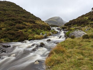 waterfall in the mountains