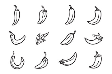 Chili Line Art Minimalist Style