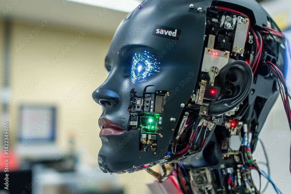 Poster researchers working on artificial intelligence create a system so advanced that it starts forming it