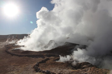 Incredible geysers in the Bolivian desert