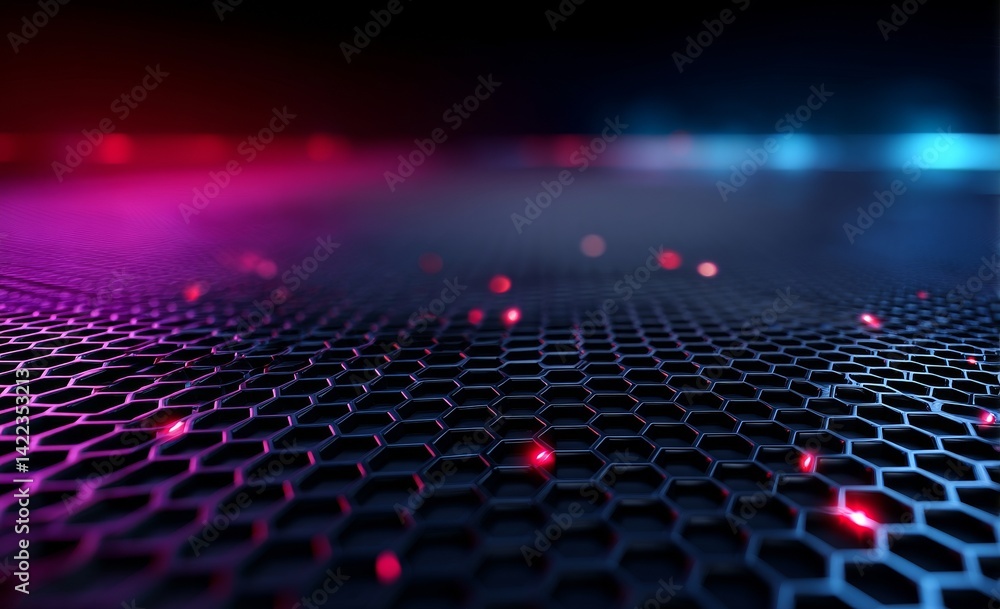 Poster the concept encompasses cyber big data flow, blockchain data fields, and network line connections in