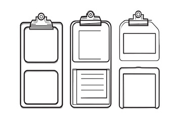 Clipboard Icon Simple Minimalist Line Art