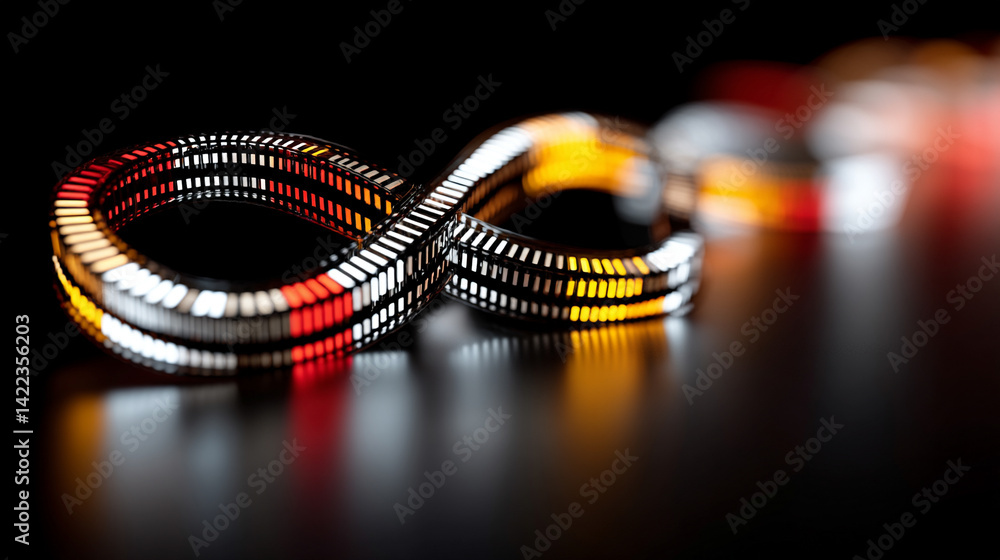 Poster a glowing digital infinity symbol floats against a blurred colorful tech background symbolizing endl