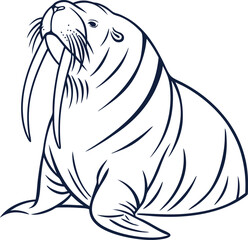vector illustration of seal