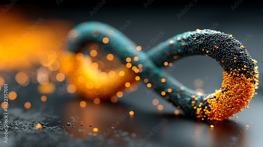 Poster a glowing digital infinity symbol floats against a blurred colorful tech background symbolizing endl