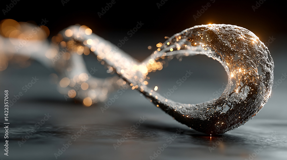Poster a glowing digital infinity symbol floats against a blurred colorful tech background symbolizing endl