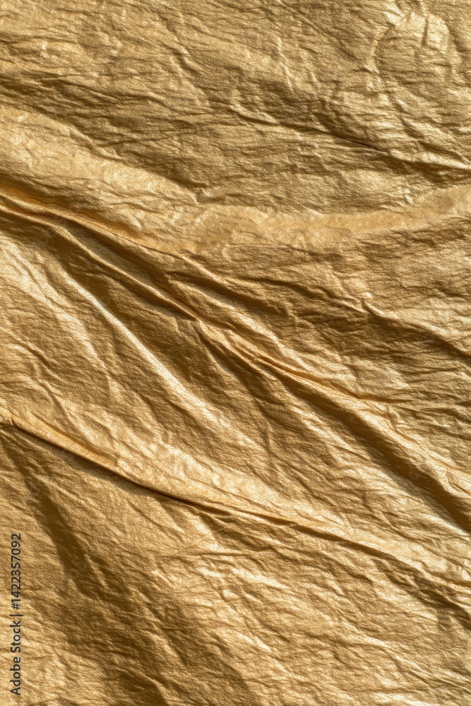 Poster elegant golden textile with intricate folds and shimmering light creating a luxurious and opulent ba