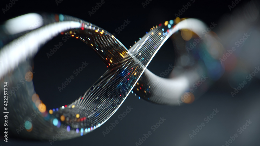 Poster a glowing digital infinity symbol floats against a blurred colorful tech background symbolizing endl