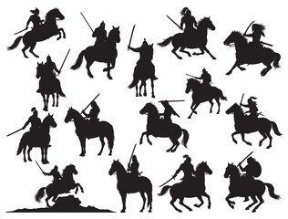 WARRIOR ON HORSE SILHOUETTE