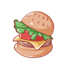 hamburger vector illustration