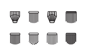 Comb Icon Ultra Minimalist 2D Design