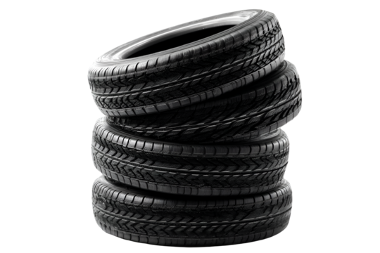 Stack of Black Tires Strong Durable Reliable Automotive Parts