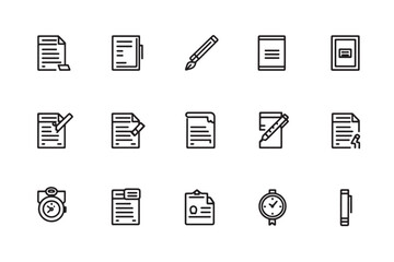 Contract Icon Ultra Minimalist 2D Art