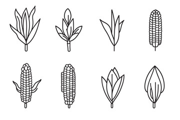 Corn grits ultra minimalist line art