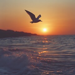 Naklejka premium Floating wings above a glowing celestial sky high resolution HD photo