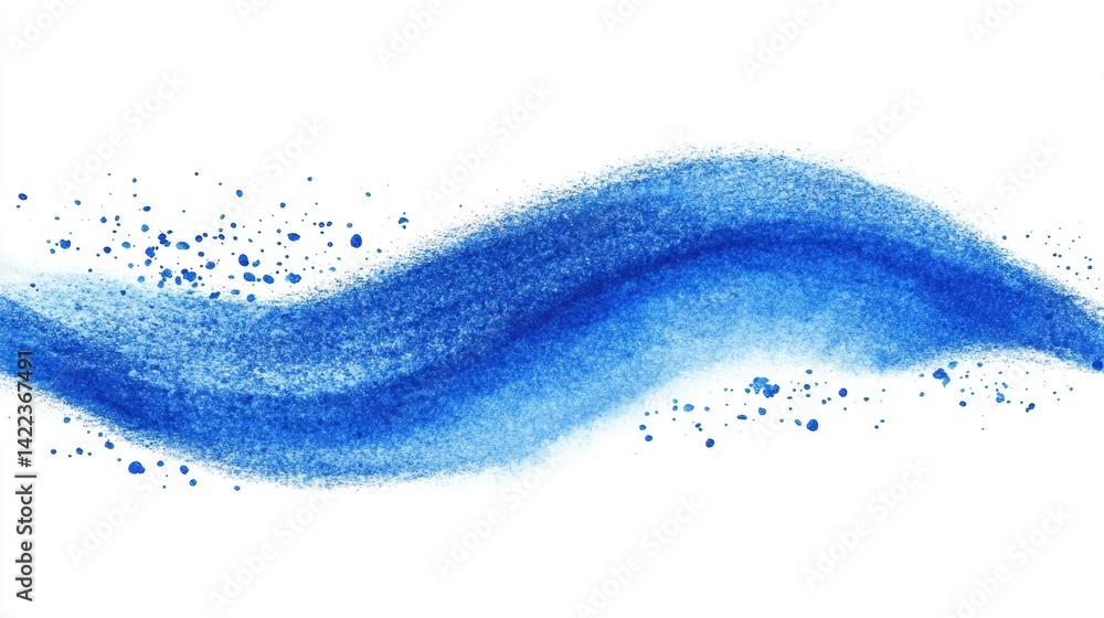 Poster dynamic blue wave pattern on white background abstract design element for creative decoration and ar
