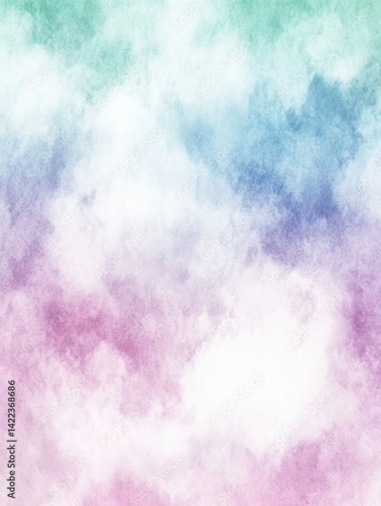 Aufkleber ethereal watercolor blend of pastel hues creating a dreamy and soft background for artistic design a