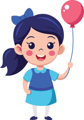 Girl holding a balloon