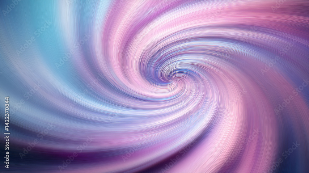 Poster light blue and pink swirl vortex with a grainy yet smooth gradient evokes a sense of calm transforma