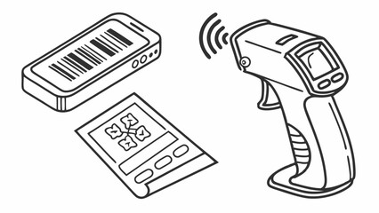 barcode line icon set  set of 30 outline icons rel.eps