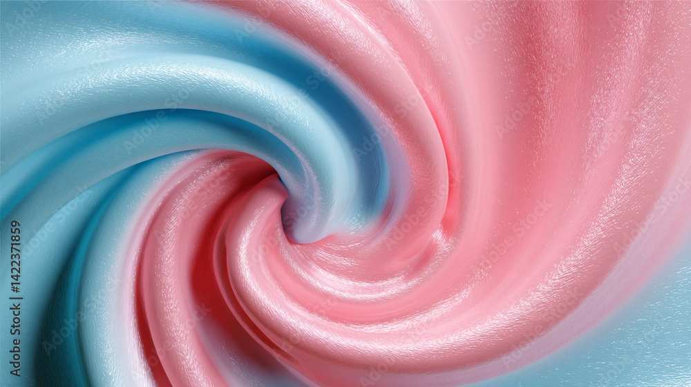 Poster light blue and pink swirl vortex with a grainy yet smooth gradient evokes a sense of calm transforma