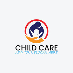 child daycare logo design vector