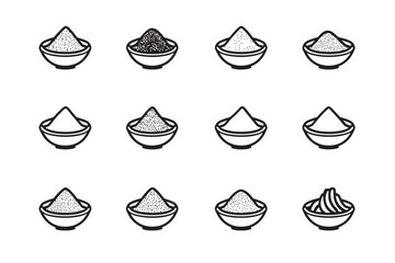 Elegant Minimalist Curry Powder Icon Design