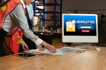 newsletter signup page on computer for customer to subscribe snugly newsletter update information to subscriber