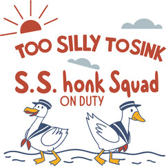 Summer Goose SVG PNG Sublimation Design