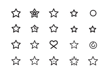 Star rating simple minimal graphic art