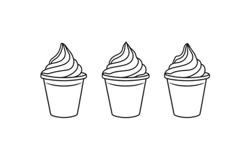 Dairy Whip Minimalist Line Art